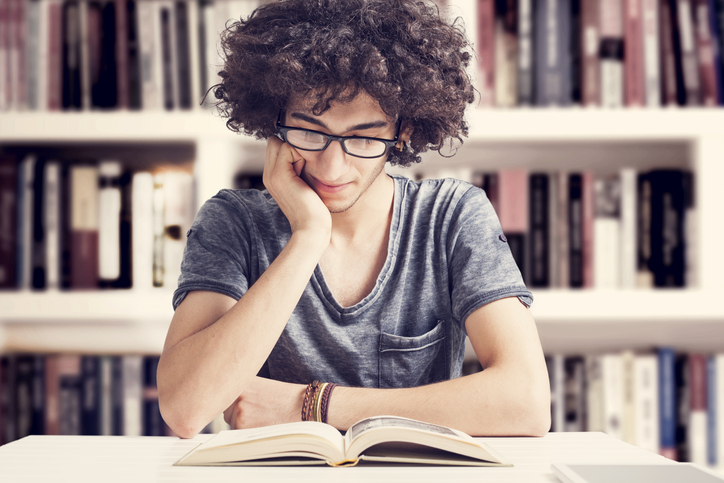 person reading book
