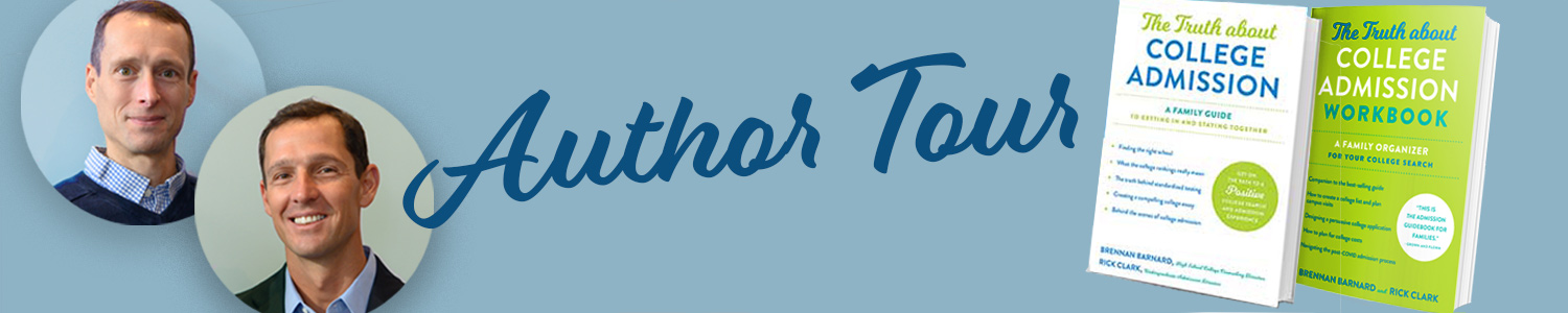 Truth About College Admissions Authors Tour Banner with Author Images