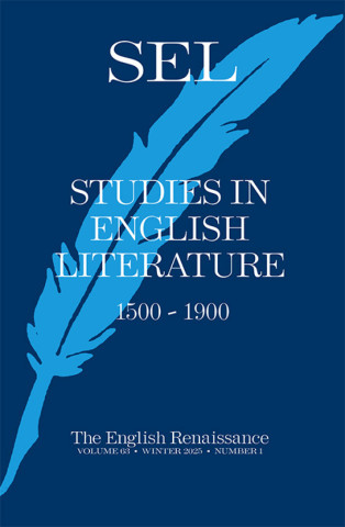 Cover image of SEL Studies in English Literature 1500-1900