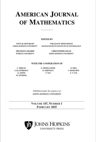 Cover image of American Journal of Mathematics