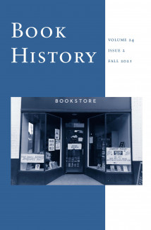 Book History cover issue 24.2