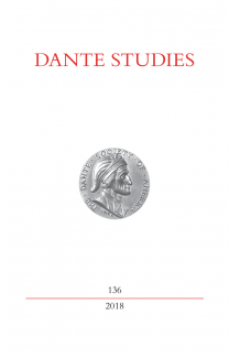 Dante Studies journal cover 136.1