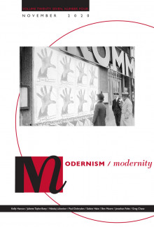 Modernism/modernity journal cover