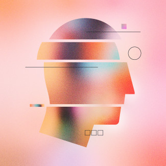 Abstract illustration of human head 