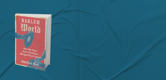 Harlem World Book Cover on blue textured background