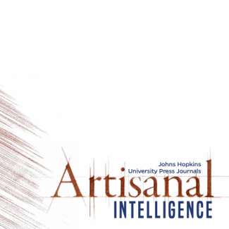 Hopkins Press 2024 Journals Catalog cover, reading "Johns Hopkins University Press Journals: Artisinal Intelligence"