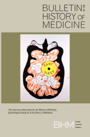 Cover of Bulletin of the History of Medicine Vol 95 No 3