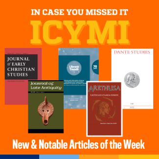 ICYMI In Case You Missed it New & Notable Articles of the Week section header